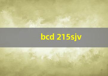 bcd 215sjv